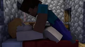 play Steve do Minecraft fode alex com força e no fundo da bunda e buceta além de chupada
